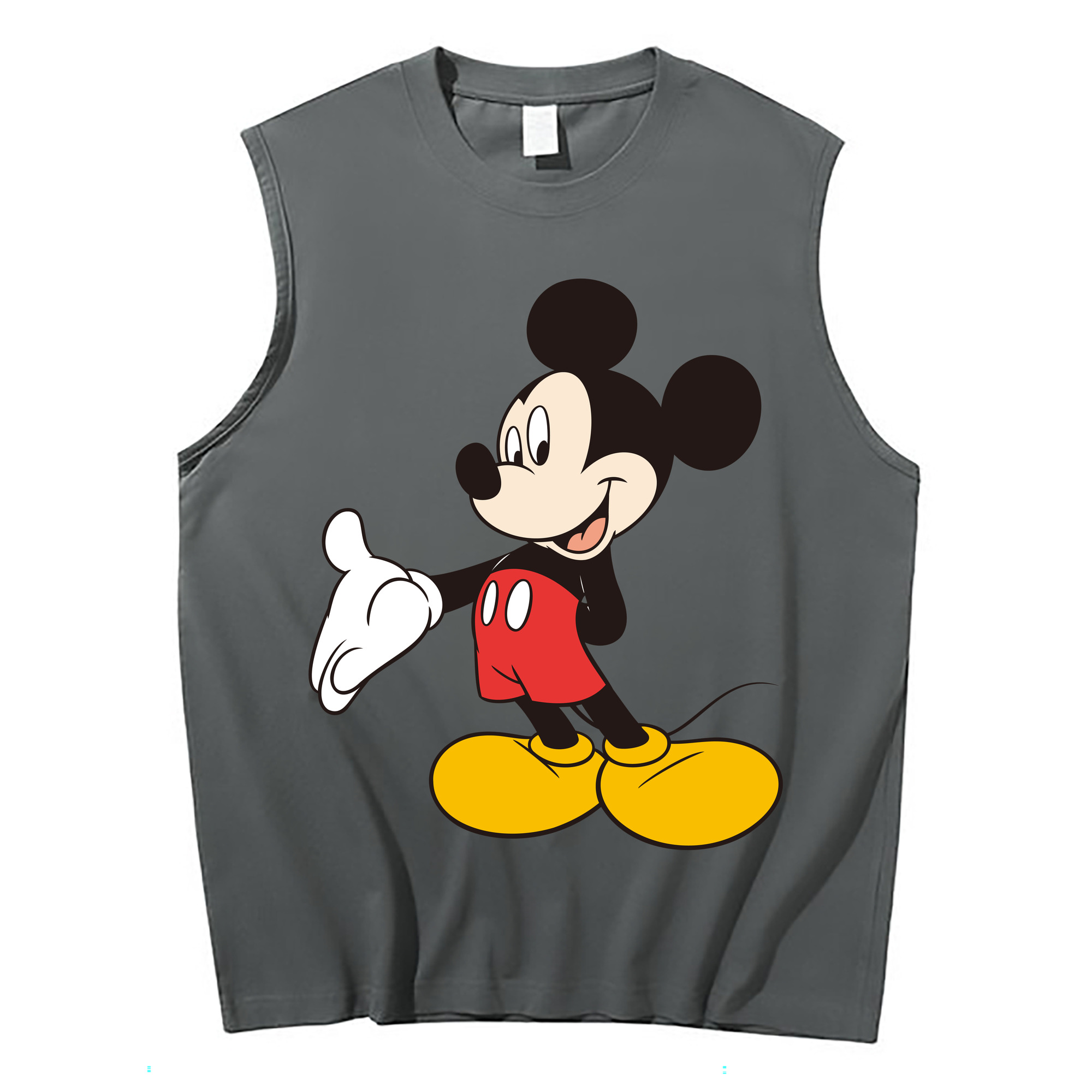 ミッキーマウス Mickey Mouse コットン100％タンクトップ（フロントプリント）